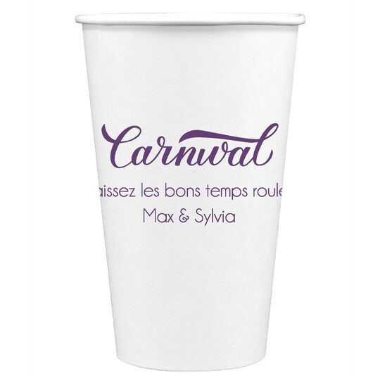 Script Carnival Paper Coffee Cups